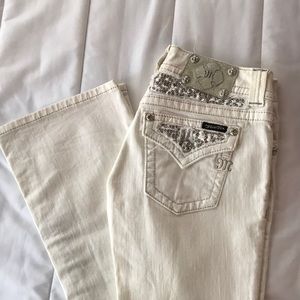 Miss Me jeans, White, size 27.